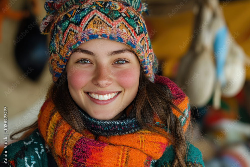 Germany woman wearing sami gakti northern europe traditional cloth Germany woman wearing sami gakti northern europe traditional cloth