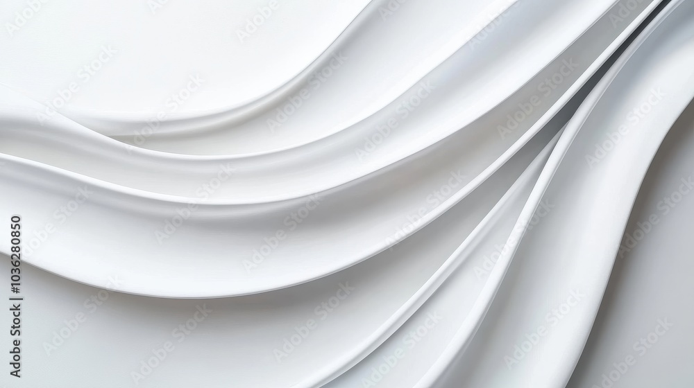 Abstract white flowing fabric with smooth folds Abstract white flowing fabric with smooth folds