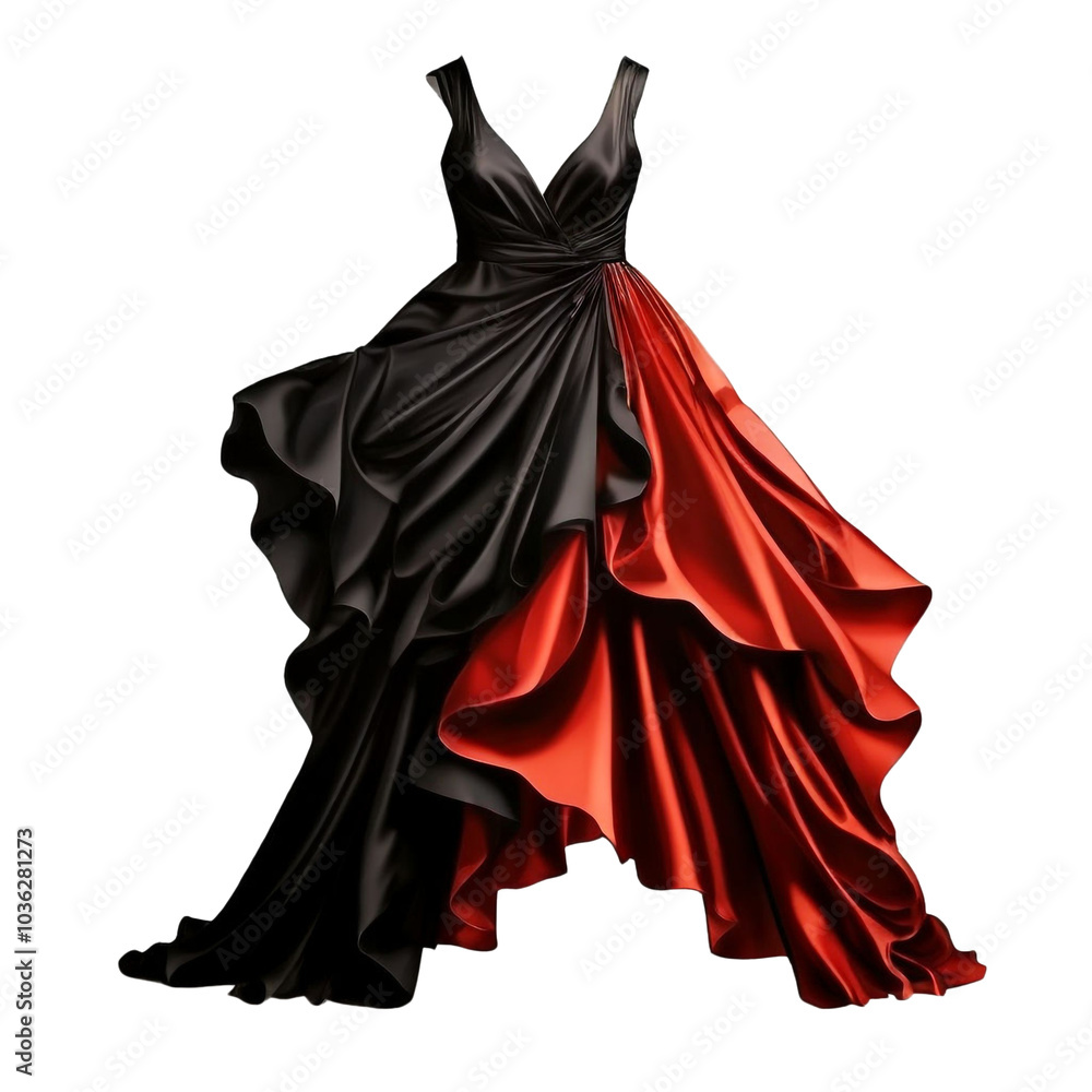 Elegant Dancer Dress Isolated on White Background Elegant Dancer Dress Isolated on White Background