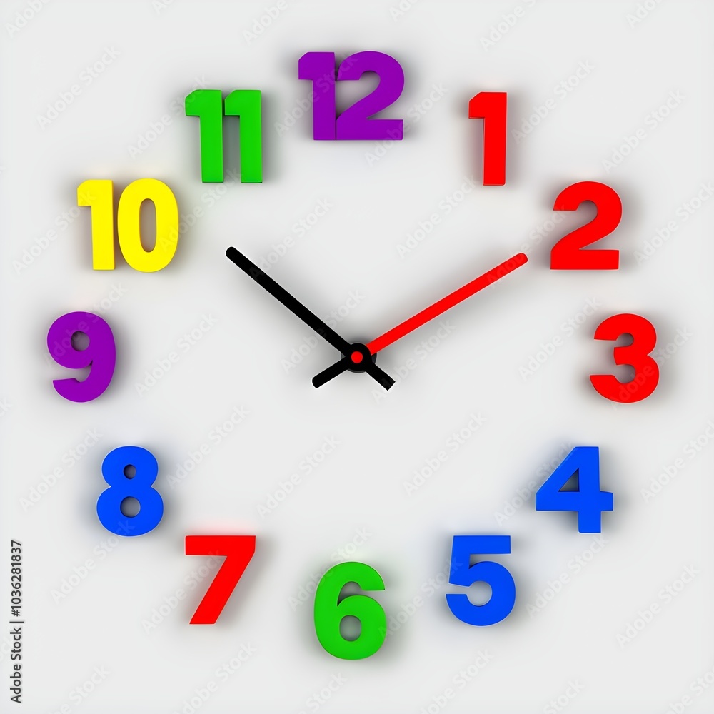 Bold Time: A Modern Wall Clock with Big Numbers and Cool Vibes Bold Time: A Modern Wall Clock with Big Numbers and Cool Vibes