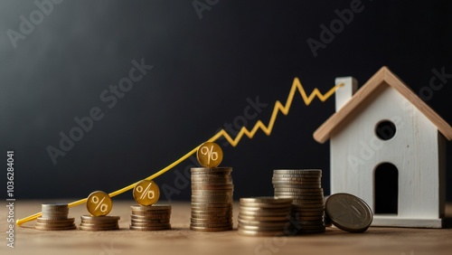 house and coins
