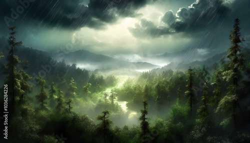 Rain landscape 