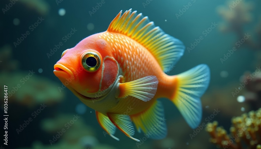 Vibrant underwater life in motion Vibrant underwater life in motion