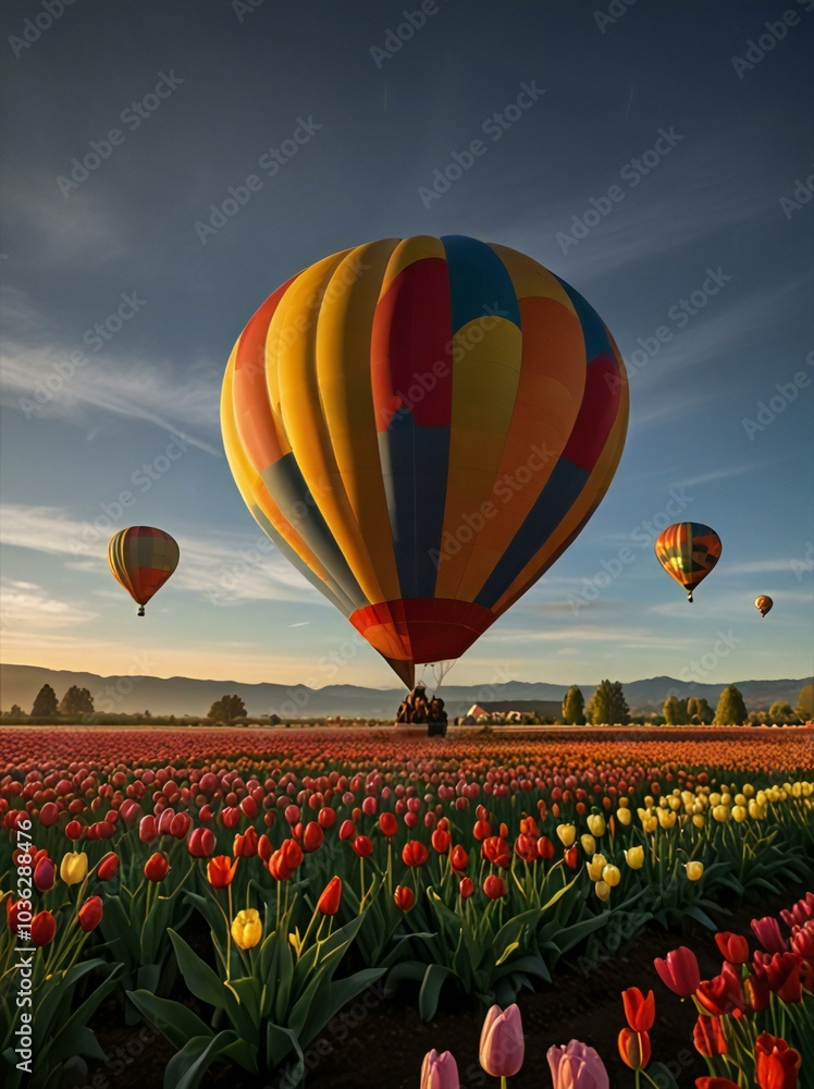 Fototapeta premium hot air balloon in the sky