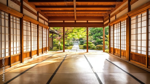 Serene Japanese Room with Garden View