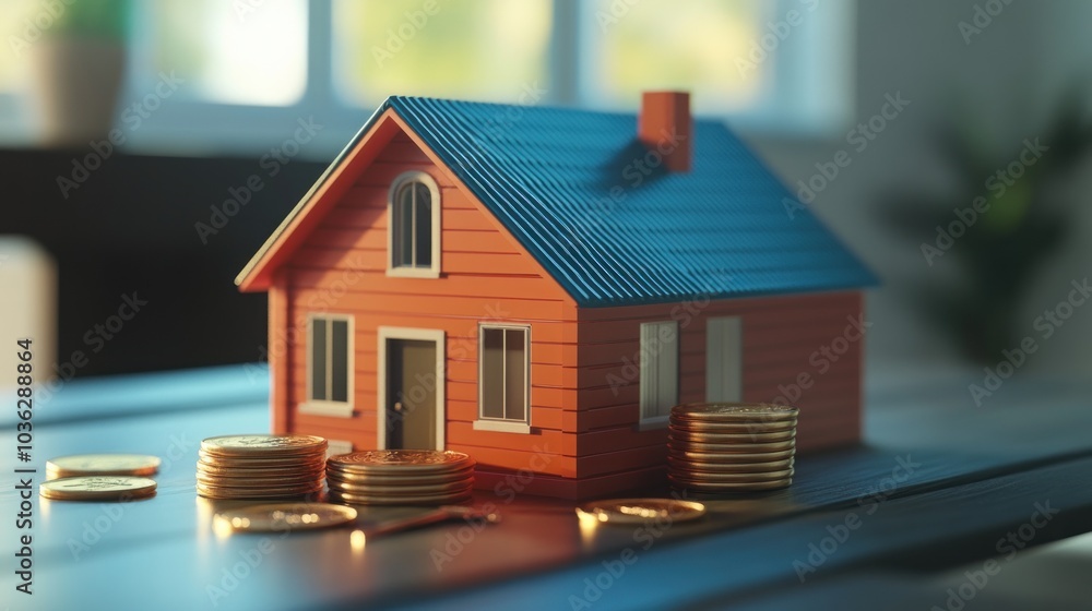 House Model with Coins