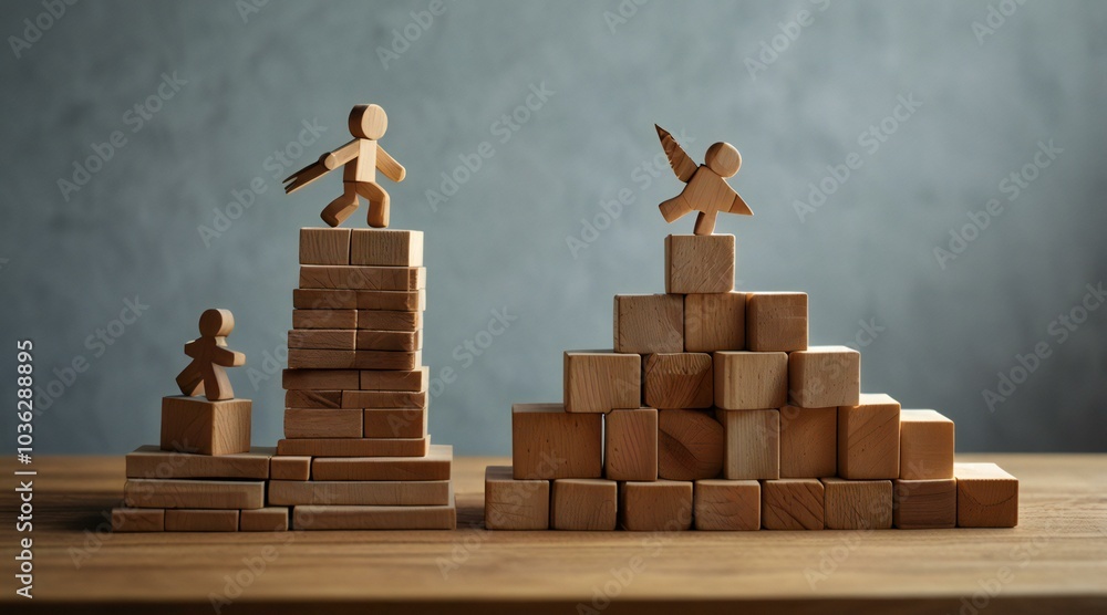 businessman standing on stairs businessman standing on stairs
