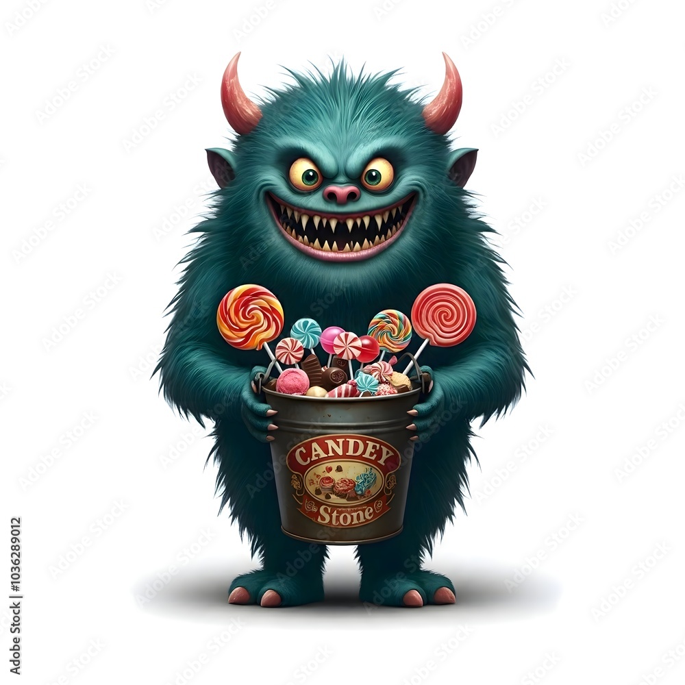 Adorable Furry Creature Delightfully Overflowing with Candy Adorable Furry Creature Delightfully Overflowing with Candy