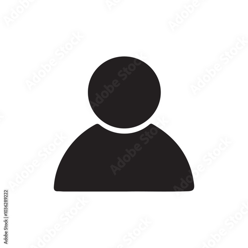 Black Man Avatar icon vector art illustration on white background