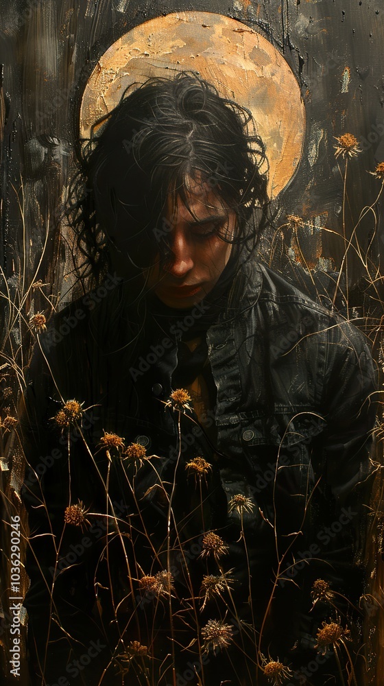 Melancholy Portrait: A Woman Lost in Thought Melancholy Portrait: A Woman Lost in Thought