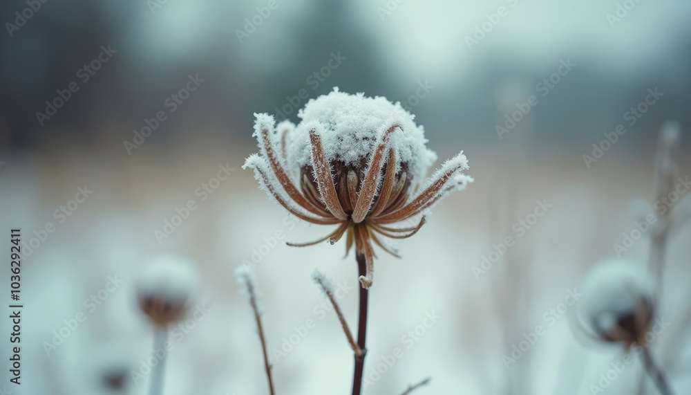 Winters touch on a delicate bloom Winters touch on a delicate bloom