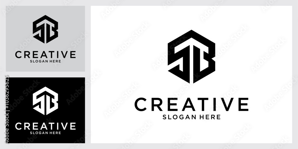 SB or BS initial letter logo design vector SB or BS initial letter logo design vector