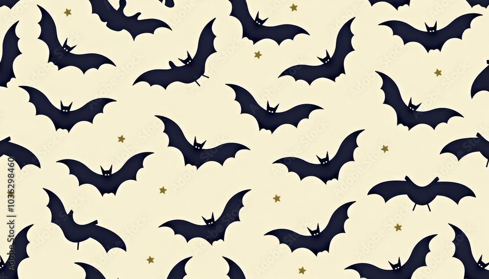 Bats in flight against a starry night sky Bats in flight against a starry night sky