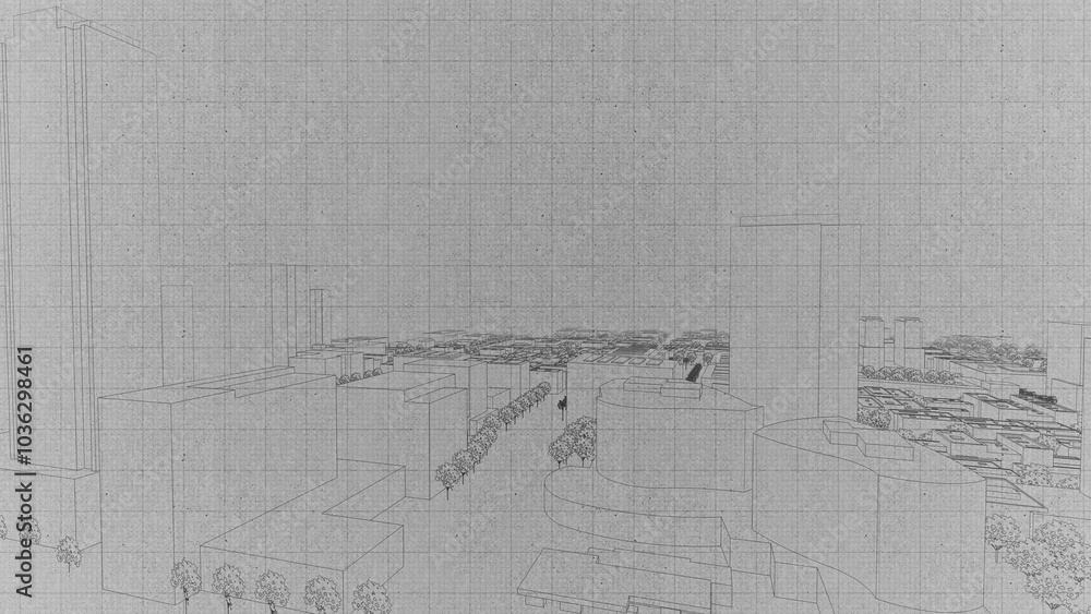 Technical drawing on a gradient background.Mechanical Engineering drawing Technical drawing on a gradient background.Mechanical Engineering drawing