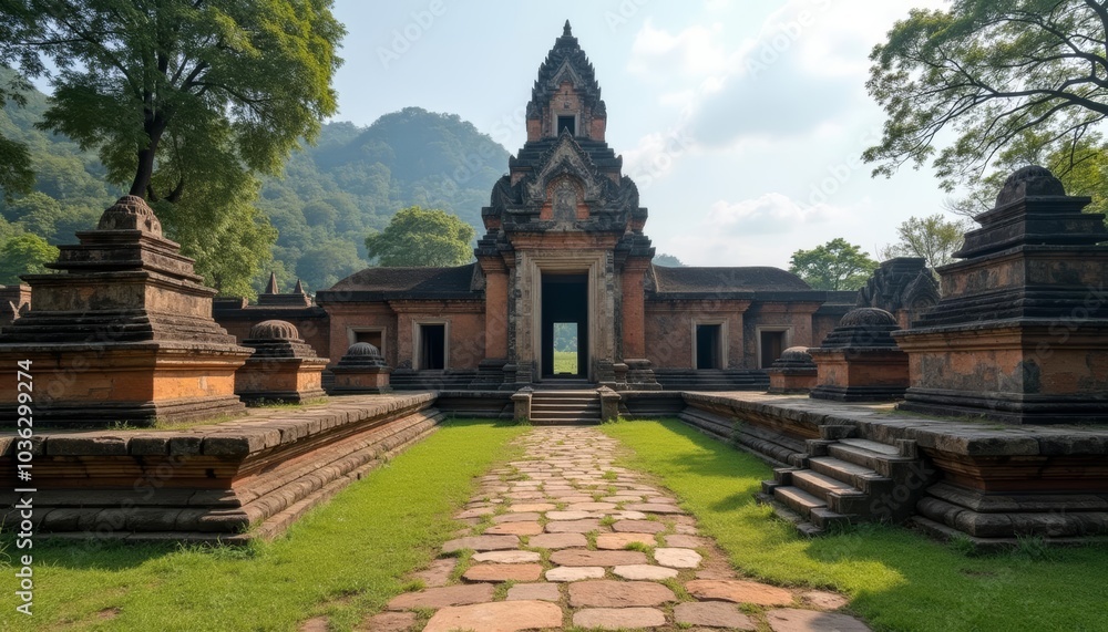Elegant ancient temple serene and majestic Elegant ancient temple serene and majestic