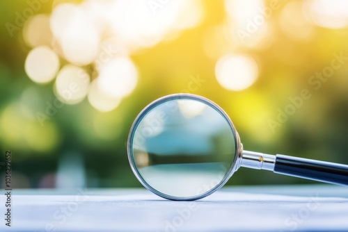 magnifying glass over a document