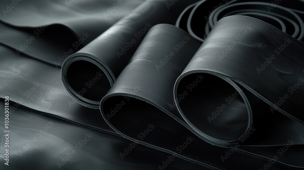Fototapeta premium Neoprene: Known for its excellent flexibility and water resistance, neoprene is a synthetic rubber widely used in wetsuits and gaskets for insulation.