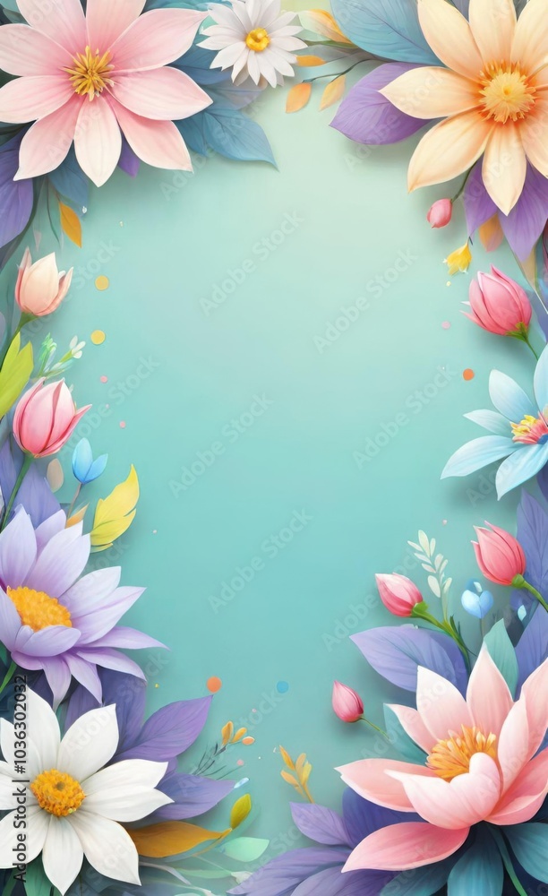 frame with flowers frame with flowers