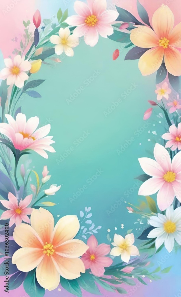 frame with flowers frame with flowers