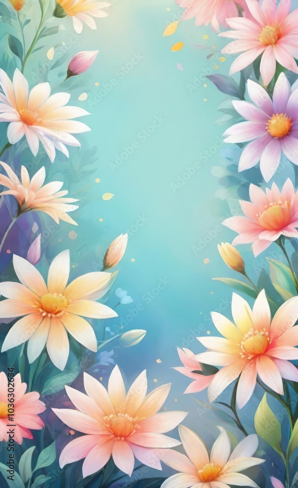 frame with flowers frame with flowers