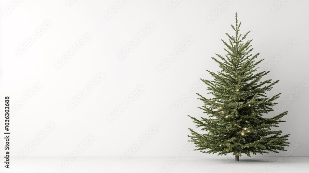 A festive Christmas tree in a cozy setting, celebrating New Year's Eve A festive Christmas tree in a cozy setting, celebrating New Year's Eve