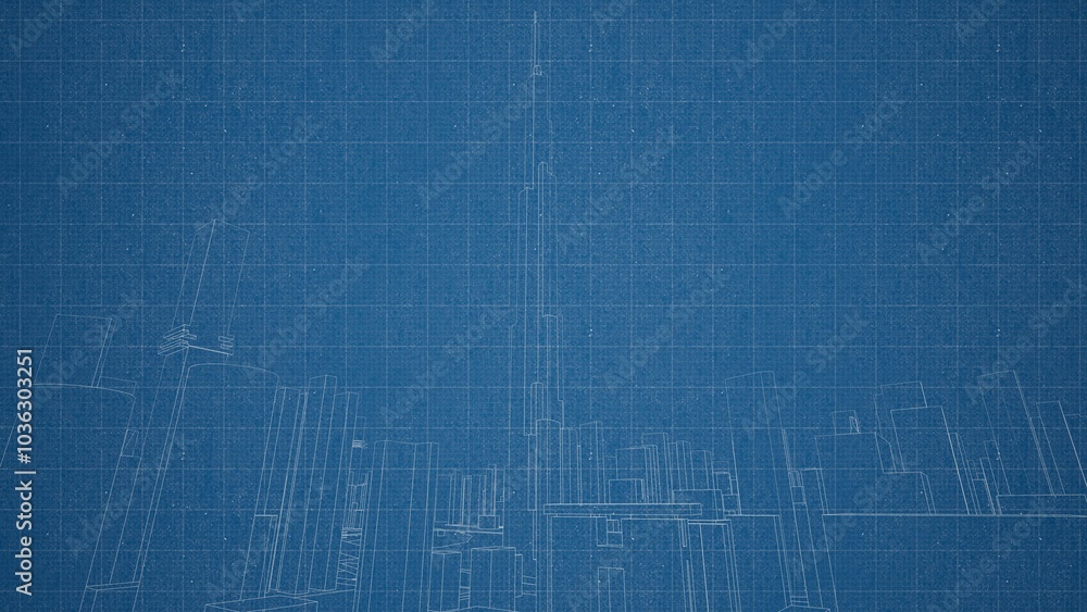 Technical drawing on a gradient background.Mechanical Engineering drawing Technical drawing on a gradient background.Mechanical Engineering drawing