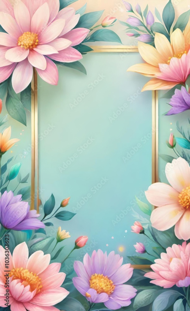 frame with flowers frame with flowers