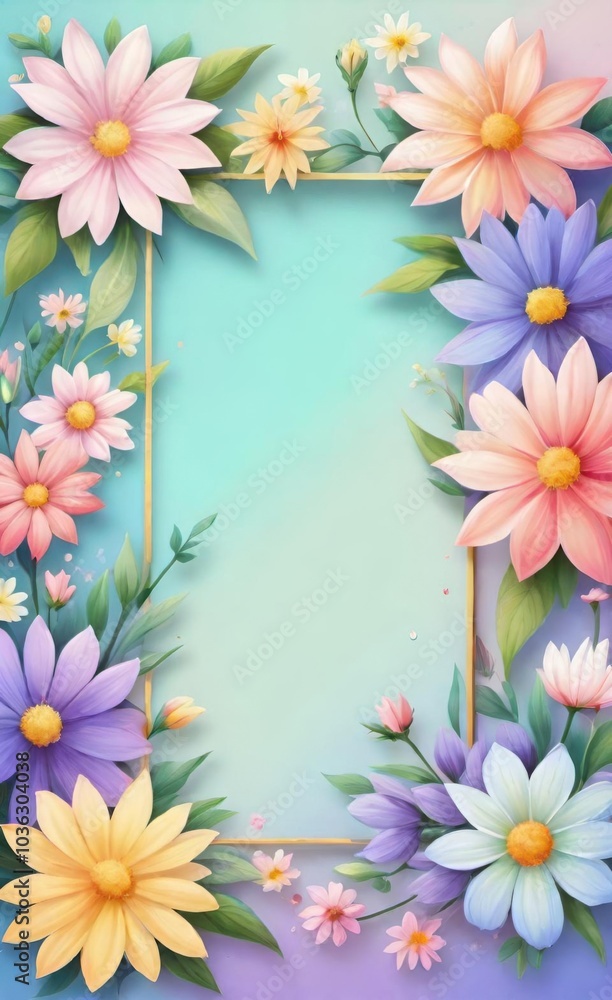 frame with flowers frame with flowers