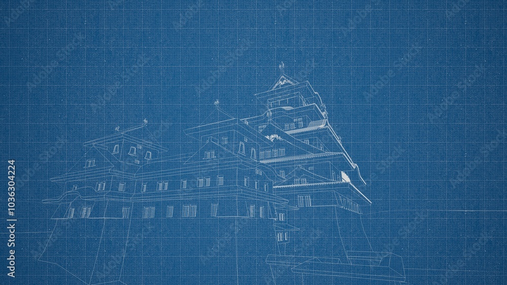 Technical drawing on a gradient background.Mechanical Engineering drawing Technical drawing on a gradient background.Mechanical Engineering drawing