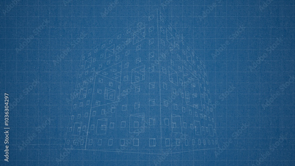 Technical drawing on a gradient background.Mechanical Engineering drawing Technical drawing on a gradient background.Mechanical Engineering drawing