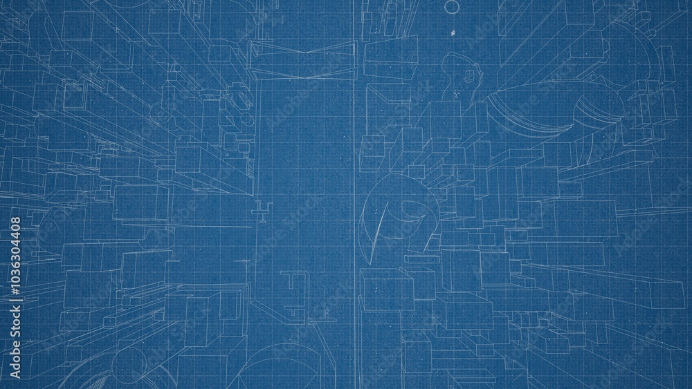 Technical drawing on a gradient background.Mechanical Engineering drawing Technical drawing on a gradient background.Mechanical Engineering drawing