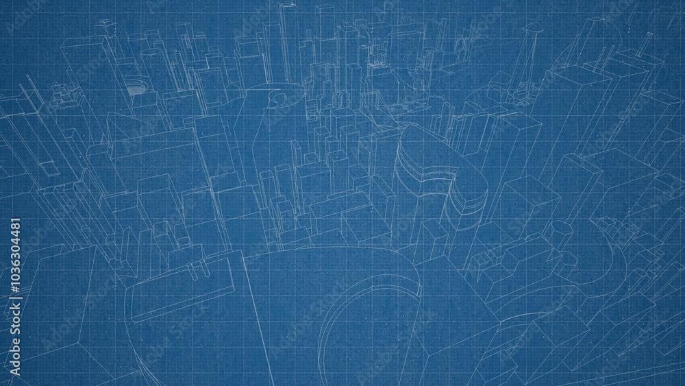 Technical drawing on a gradient background.Mechanical Engineering drawing Technical drawing on a gradient background.Mechanical Engineering drawing