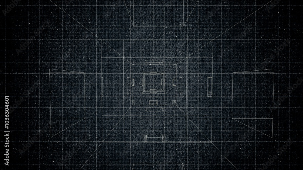 Technical drawing on a gradient background.Mechanical Engineering drawing Technical drawing on a gradient background.Mechanical Engineering drawing