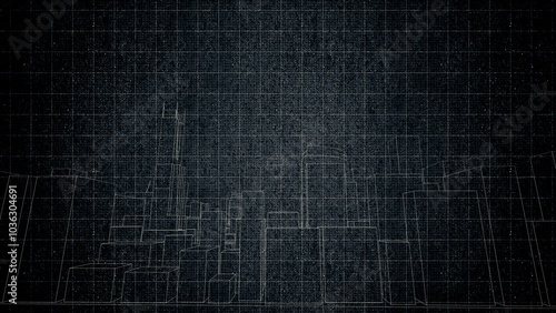 Technical drawing on a gradient background.Mechanical Engineering drawing