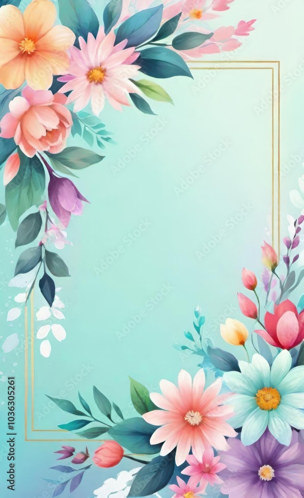 frame with flowers frame with flowers