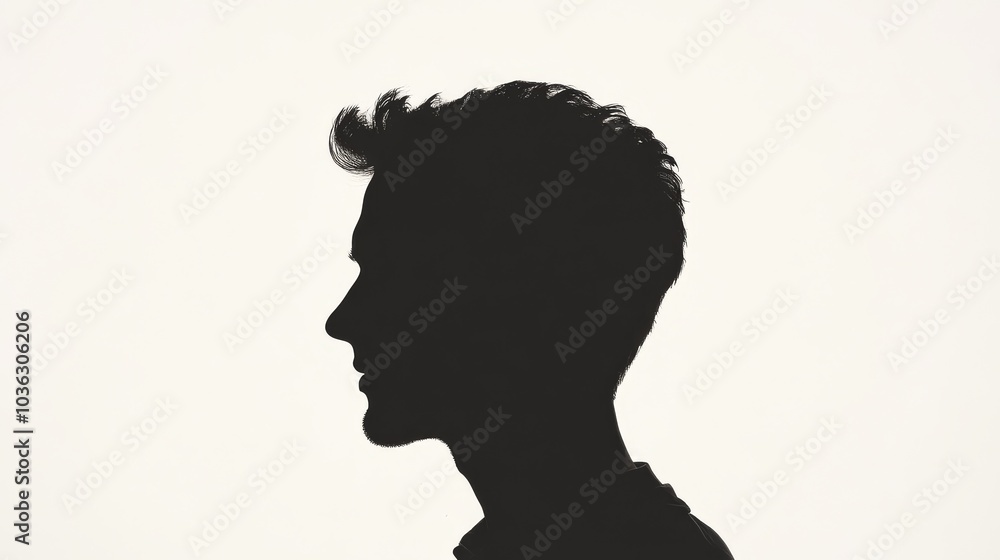 Products silhouette of male head man profile beautiful black and white colors illustration Products silhouette of male head man profile beautiful black and white colors illustration