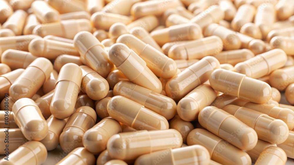 Drug capsule pills with beige medication in pile, medication, drugs, capsules, pills, beige, pharmaceuticals, health Drug capsule pills with beige medication in pile, medication, drugs, capsules, pills, beige, pharmaceuticals, health