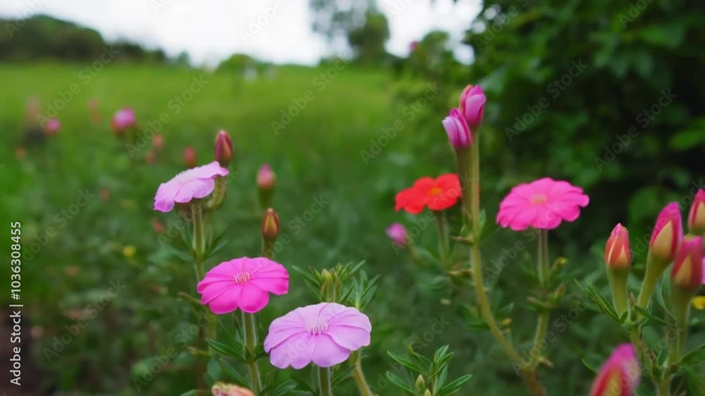 Flowers with petals that gradually change color as they mature, filmed over days.
Flowers with petals that gradually change color as they mature, filmed over days.