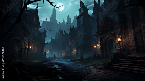 spooky halloween night