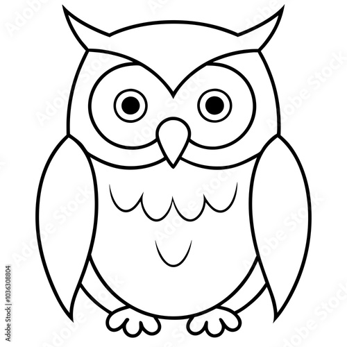 halloween owl outline vector art