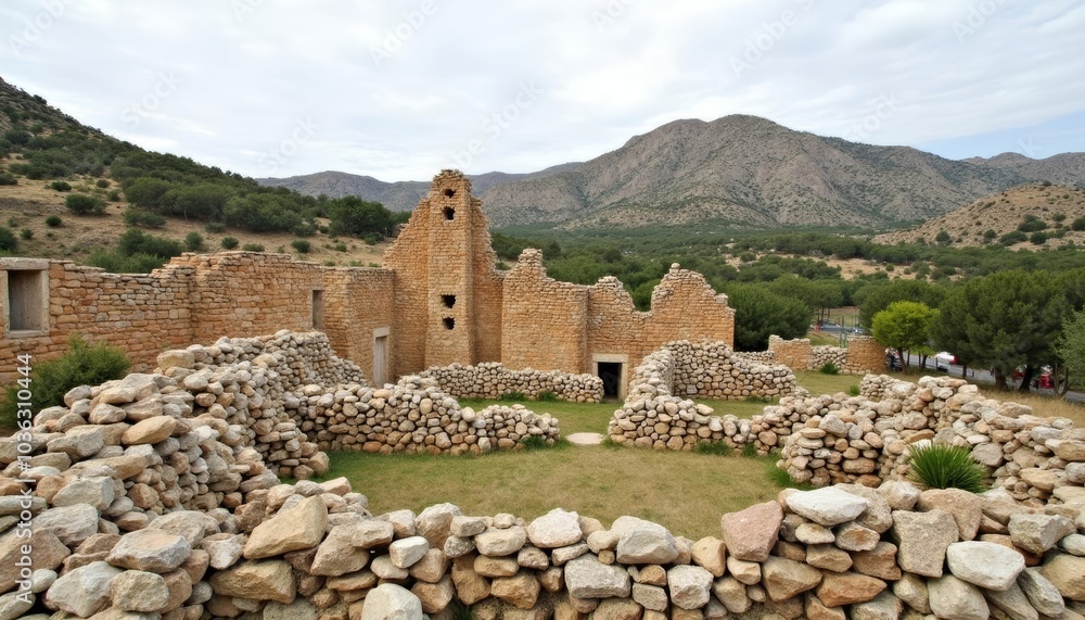 Ancient ruins amidst natures embrace Ancient ruins amidst natures embrace