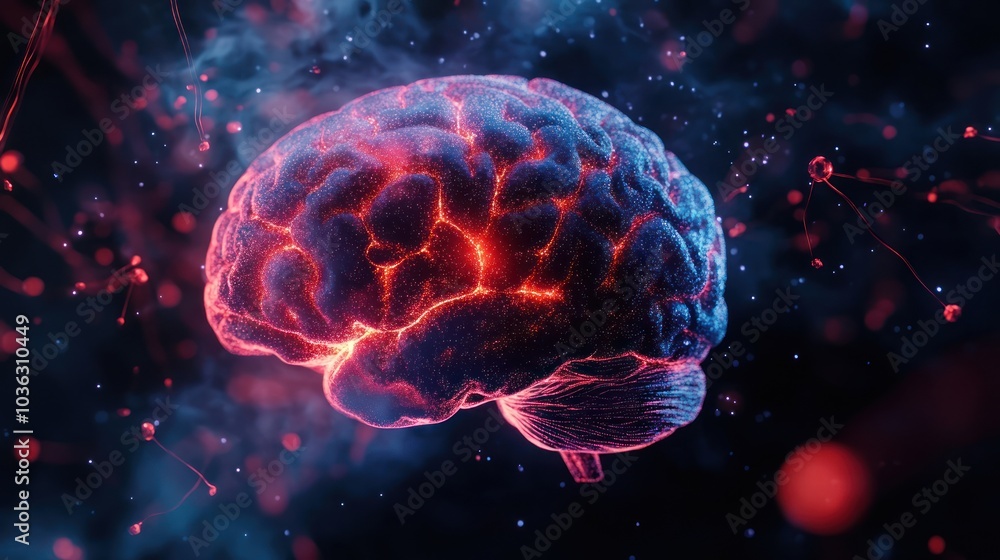 Glowing Human Brain Glowing Human Brain