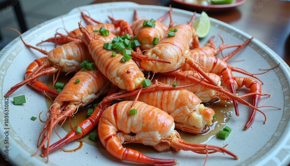 Deliciously cooked shrimp ready to be savored Deliciously cooked shrimp ready to be savored