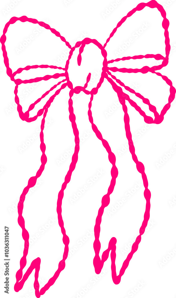 Hand Drawn Doodle Bow Illustration Hand Drawn Doodle Bow Illustration