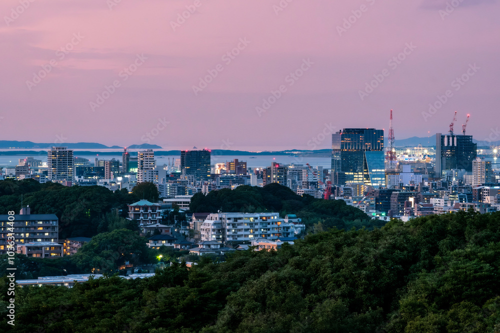 福岡市内の夕景 福岡市内の夕景