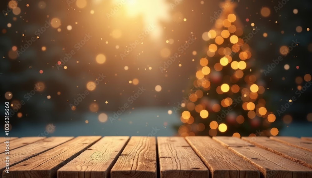 Warm holiday vibes with a festive Christmas tree Warm holiday vibes with a festive Christmas tree