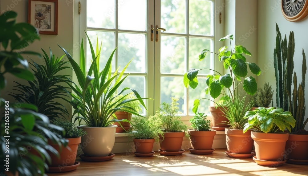 Bright and lively indoor garden Bright and lively indoor garden