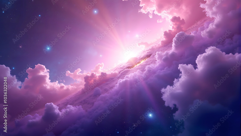 360 degree equirectangular projection space background with nebula and stars, environment map. 360 degree equirectangular projection space background with nebula and stars, environment map.