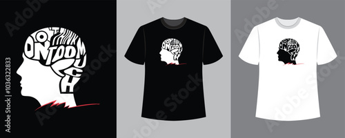 don't think too much text illustration t-shirt design