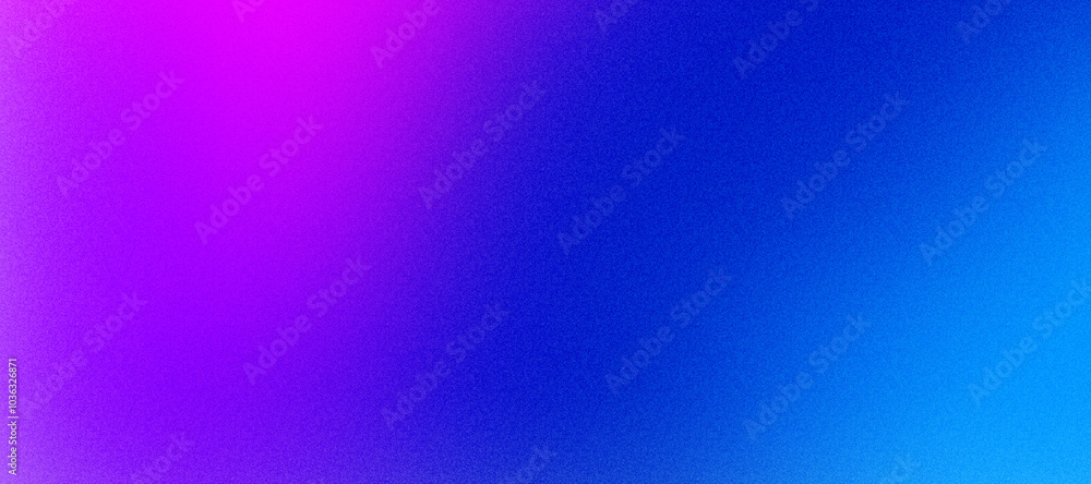 Fototapeta premium Blue and pink gradient background with noise texture 
